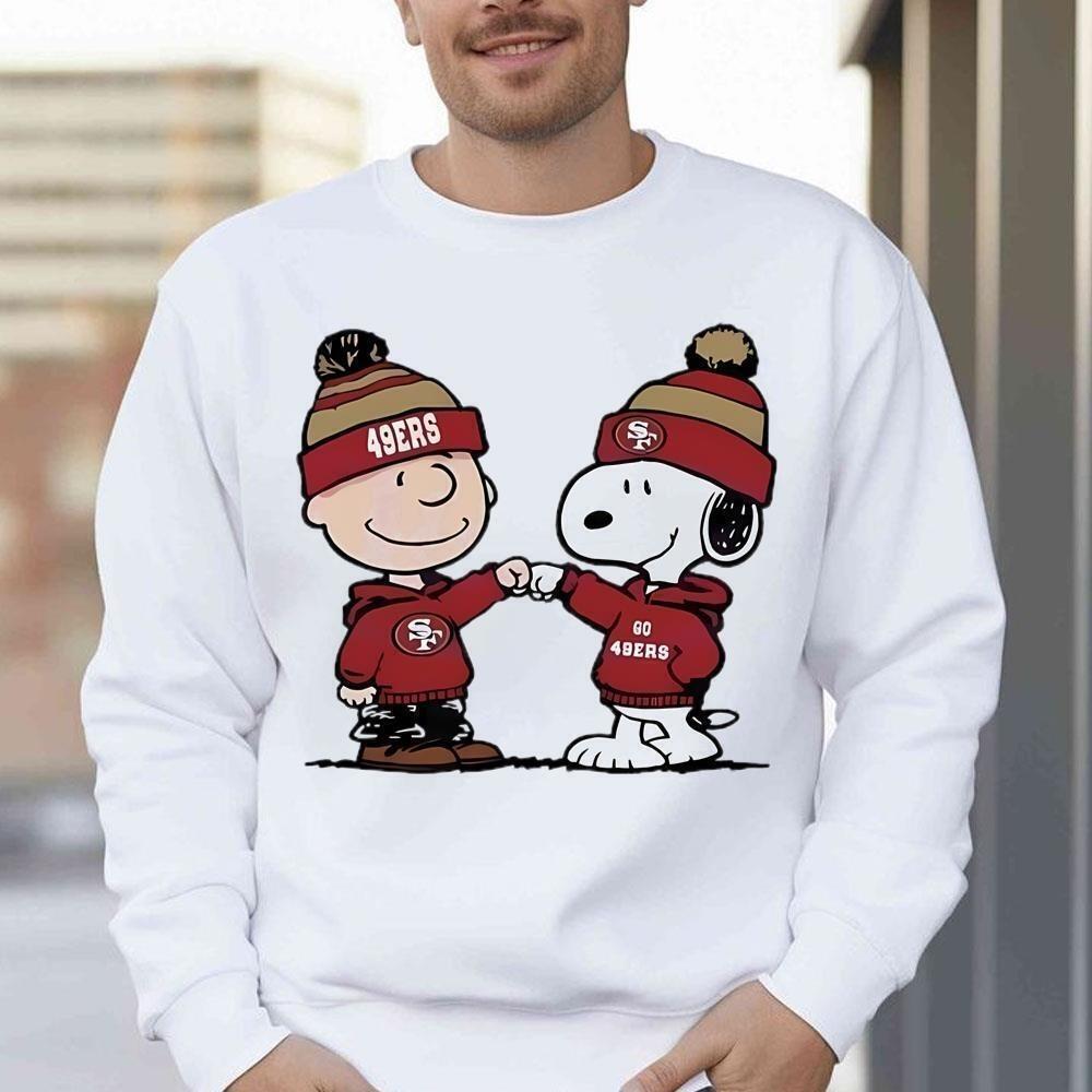 Charlie Brown Snoopy NFL San Francisco 49ers Football Fan Retro Gift Sweatshirt